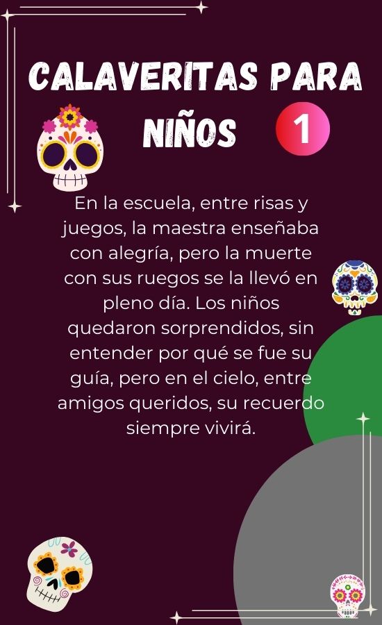 1 Calaveritas mexicanas para niños