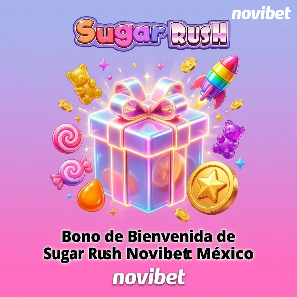 Bono de bienvenida Novibet México: hasta $10,000 MXN y 500 giros gratis en Sugar Rush