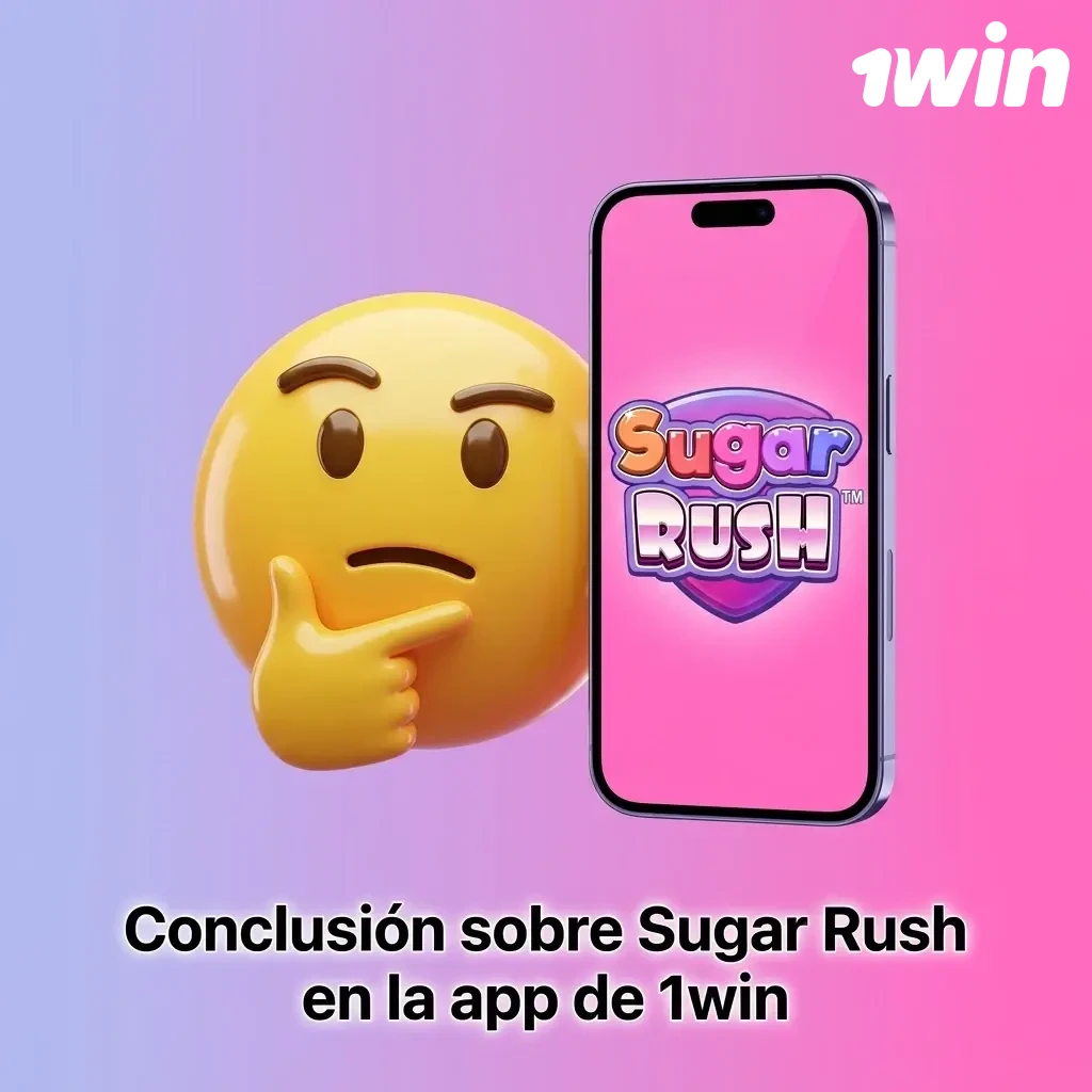 Conclusión sobre Sugar Rush en la app de 1win México con bono 600% y RTP 96.50%