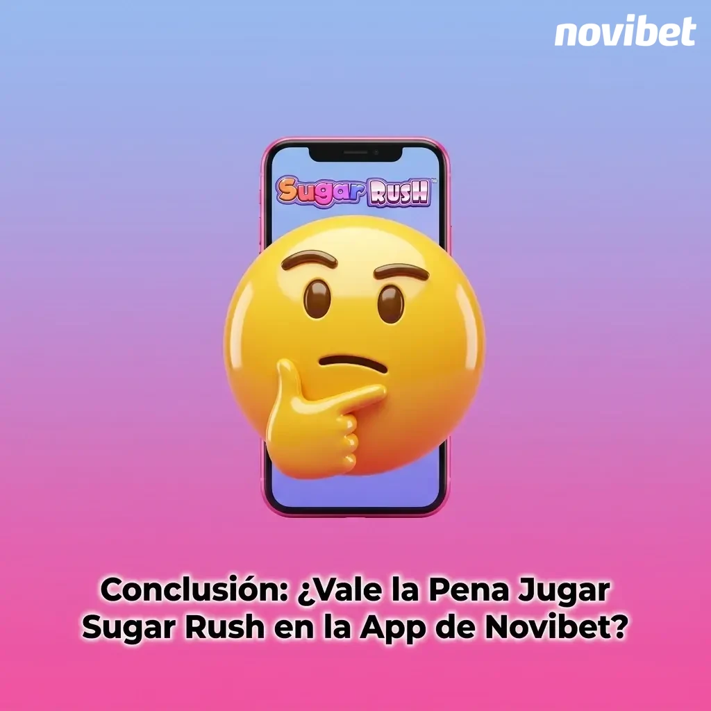 Juego Sugar Rush en la app de Novibet México con bono de bienvenida y RTP del 96.50%