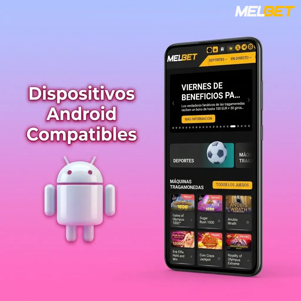 Dispositivos Android compatibles: Samsung, Motorola, Xiaomi, OPPO y Google en rangos económico, gama media y alta.