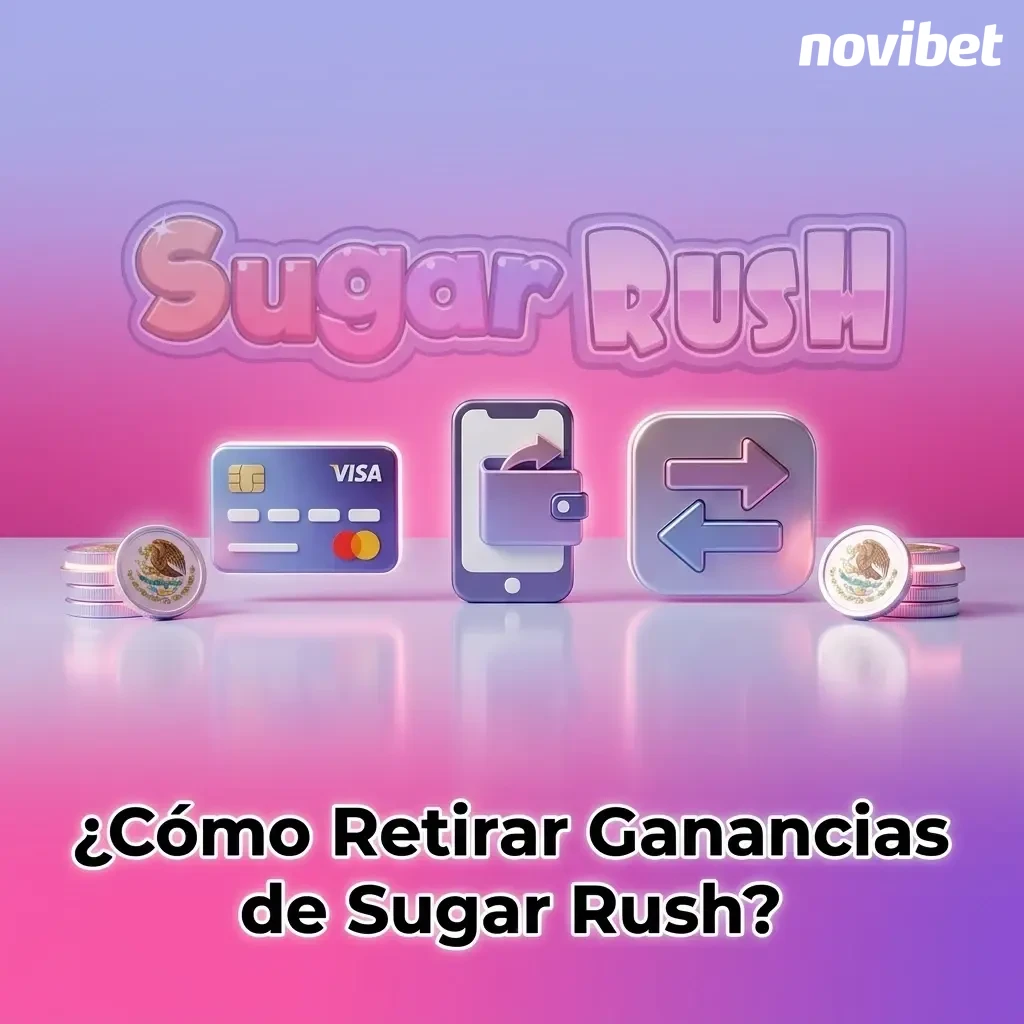 Pasos para retirar ganancias de Sugar Rush en Novibet usando SPEI, Skrill o Neteller